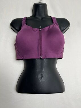 all in motion Front-Zip Plum Support Sports Bra